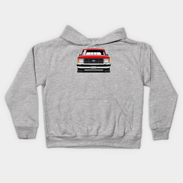 1987 - 1991 Truck / Bricknose Grille Kids Hoodie by RBDesigns